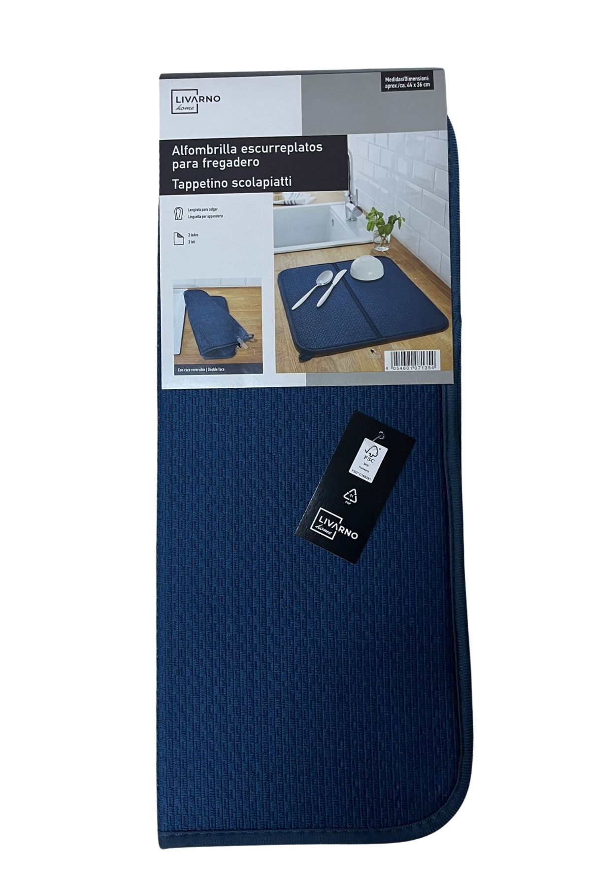 Livarno home Bulaşık Matı Mikrofiber Livarno 44 x 36 cm, Lacivert