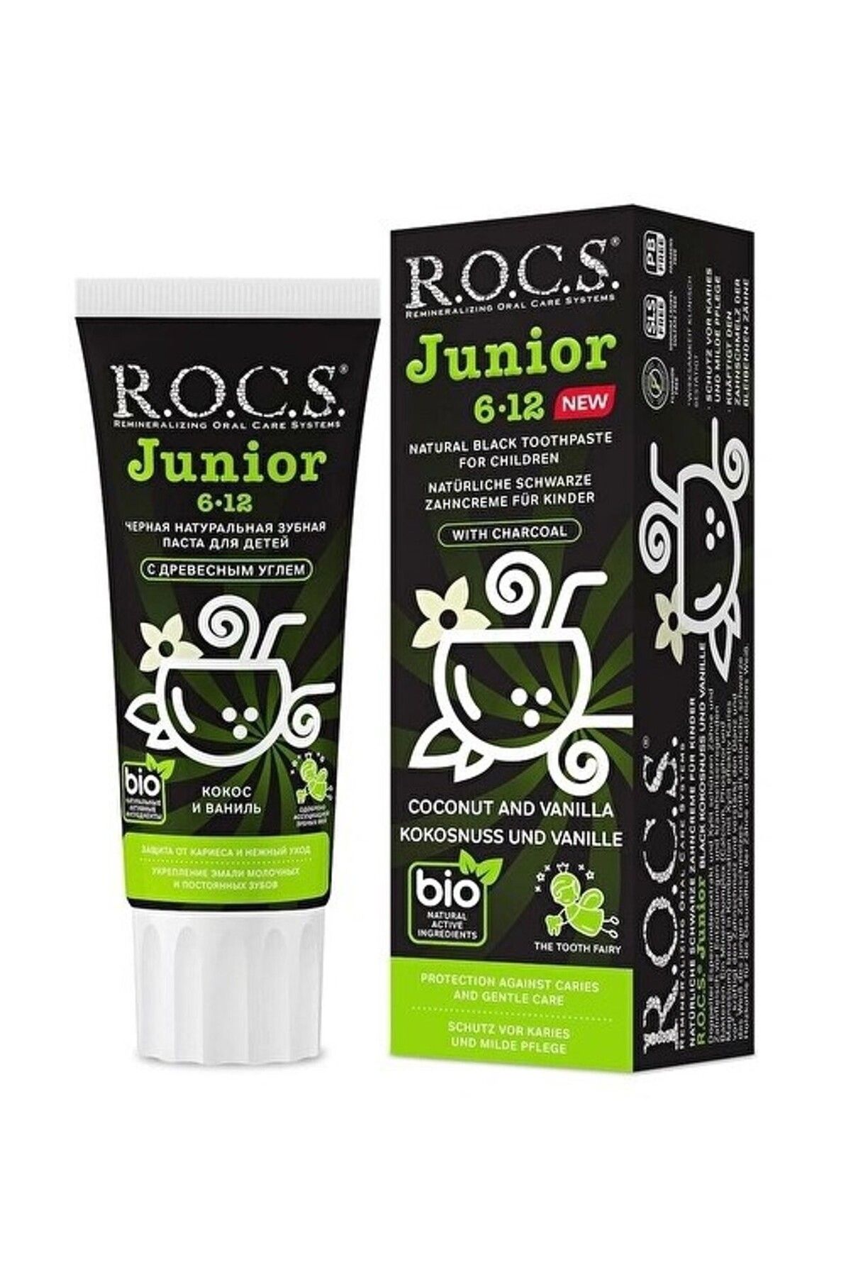 Rocs Baby Junior Bitki İçerikli 6-12 Yaş Florürsüz Diş Macunu 60 ml