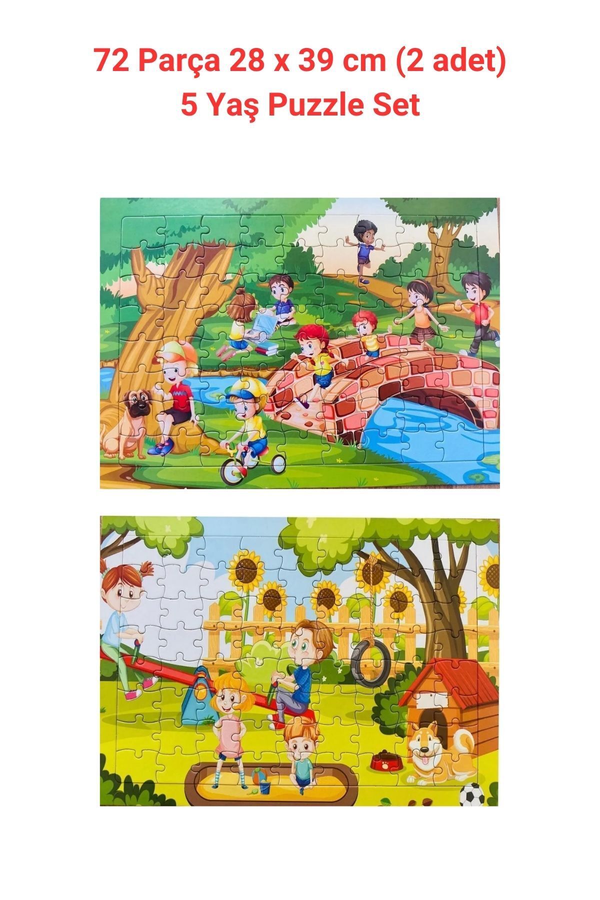 Yıldız Kardeşler 72 Parça Puzzle - 2 Adet - 5 Yaş Puzzle Set - Resimdekilerin Aynısı Gönderilecek