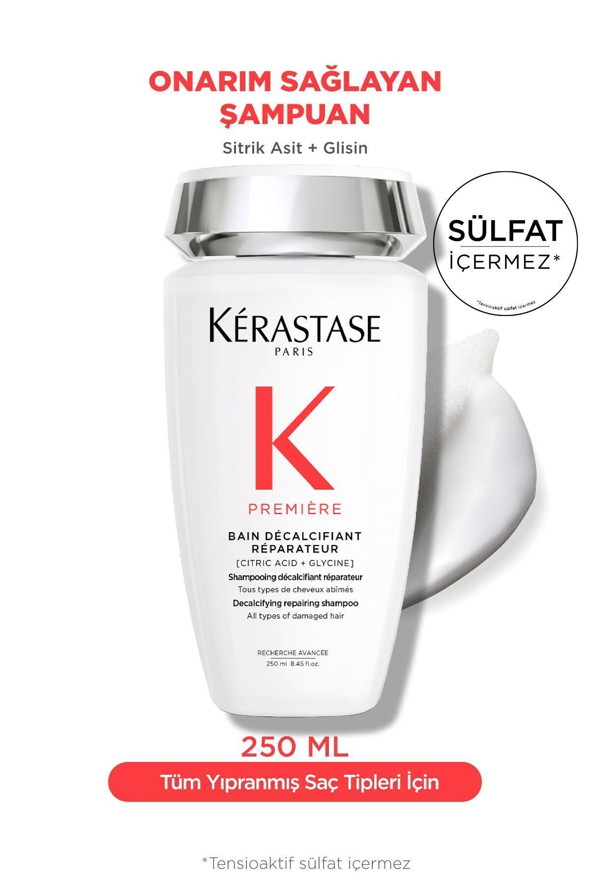 Kerastase zarar görmüş saçlar için onaran şampuan 250 mlEVAHAIRBEAUTY9521568