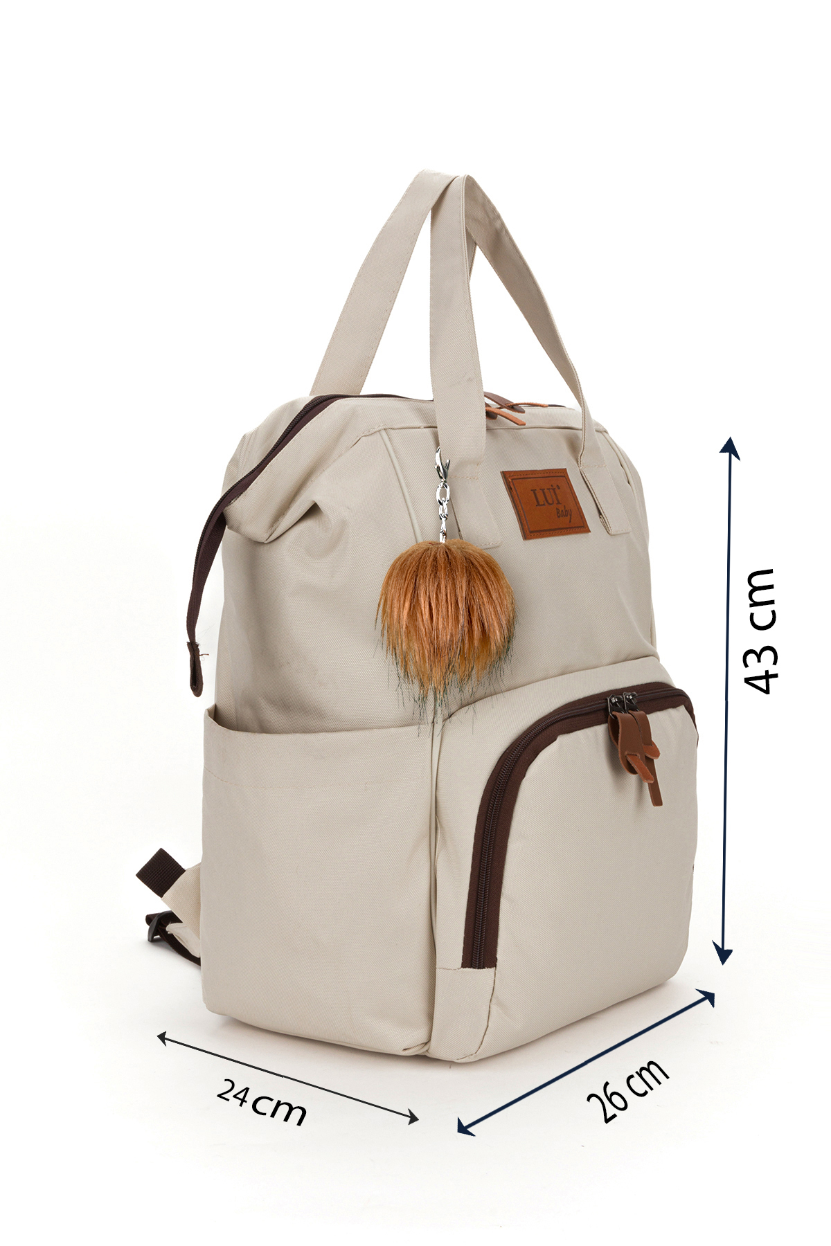 L&M LEGAS MODA Anne Bebek Bakım Sırt Çantası Termal Biberonlu Ve Mommy Bag Anne Bebek Bakım Çantası 2'li Set fotoğrafı 2 (önizleme)