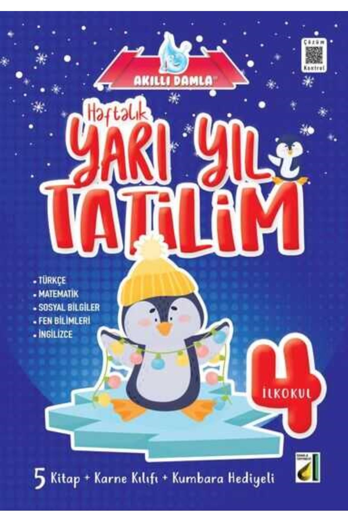 Damla Yayınevi DAMLA 4.Sınıf Yarıyıl Tatil Kitabı - Haftalık Kış Tatili Kitabı (degerkitap)