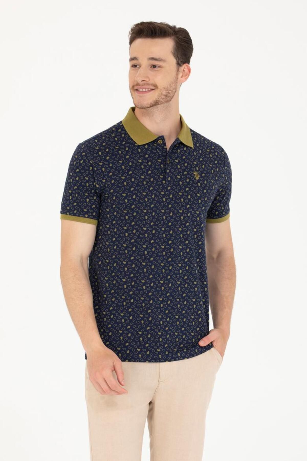 U.S. Polo Assn. Erkek Lacivert Polo Yaka T-Shirt