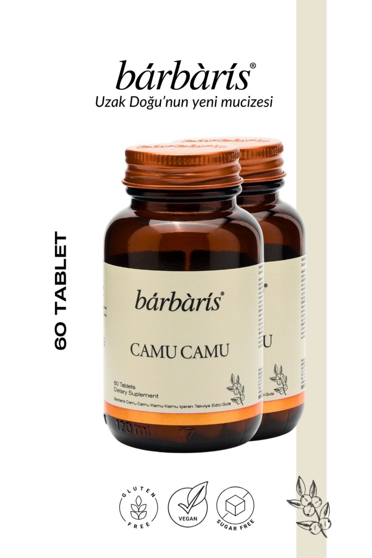 Barbaris BARBARİS CAMU CAMU 60 TABLETS*2 PAKET