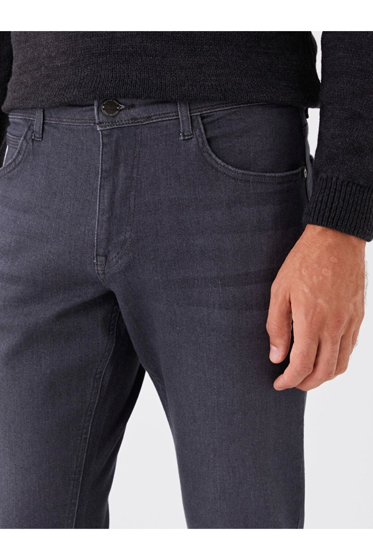 LC Waikiki-Ανδρικό τζιν παντελόνι LCW Jeans Grey 750 Slim Fit 4