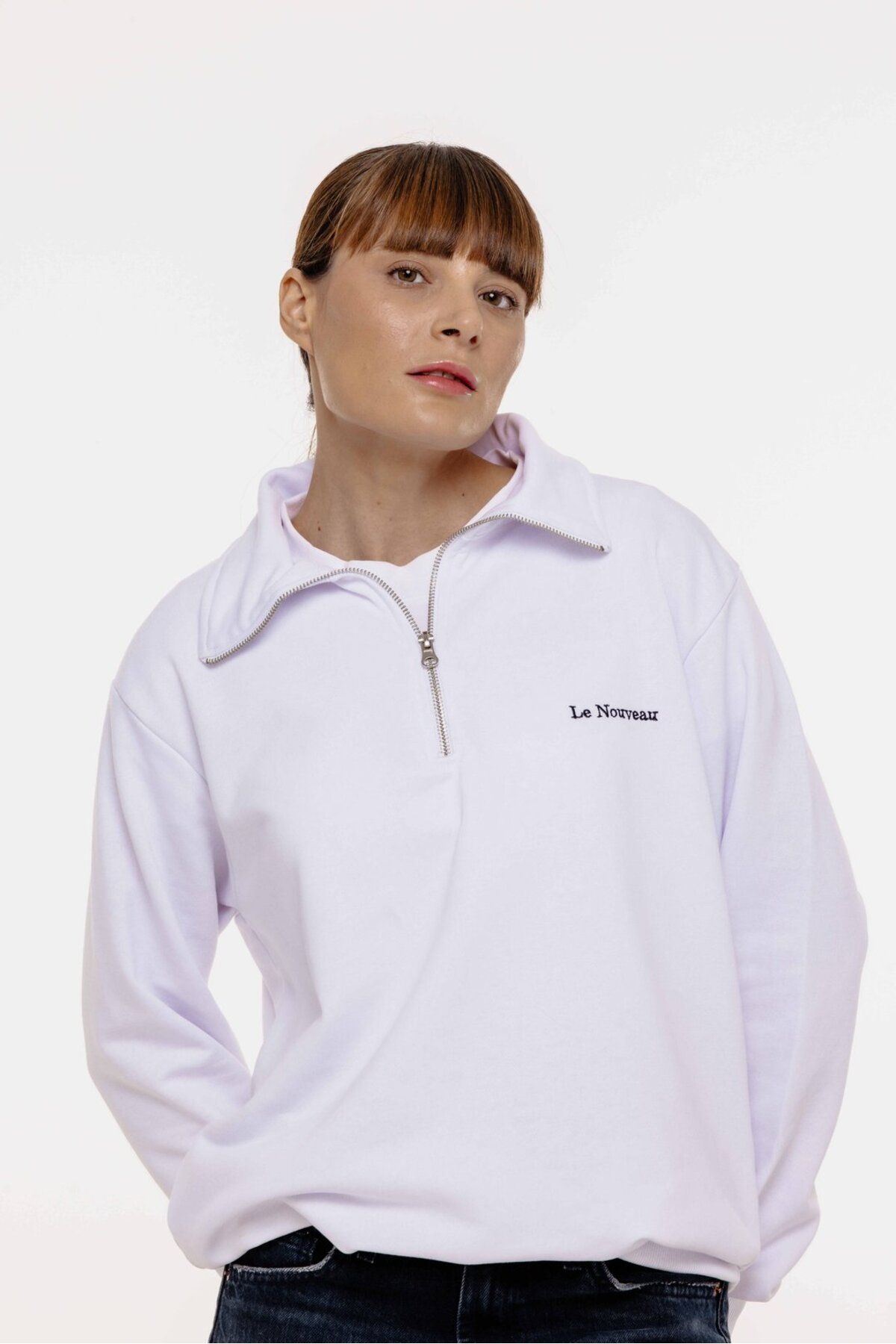 Le Nouveau Lno Basic Yarim Fermuarli Sweatshirt