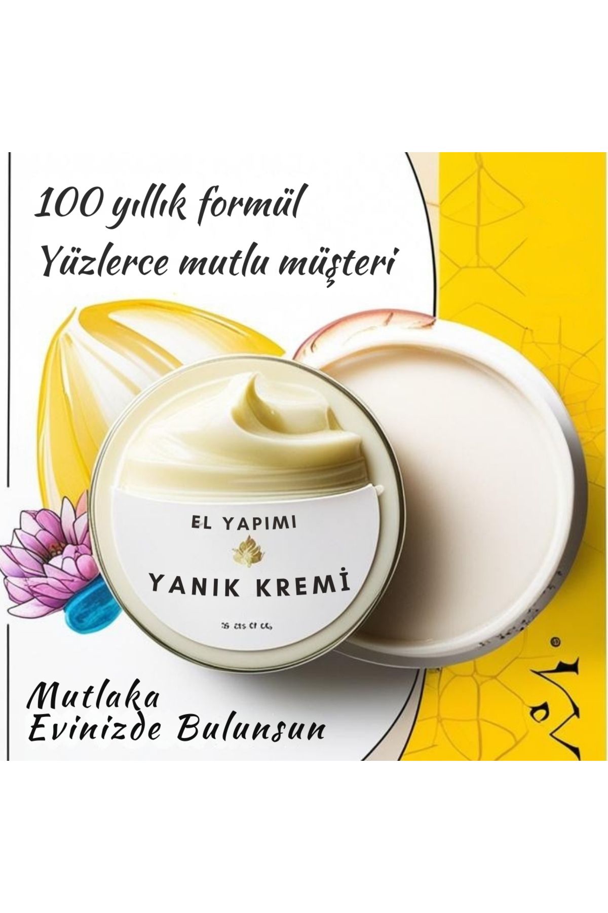 almira anne bebek El Yapımı Yanık Kremi - Hızlı Ve Etkili Çözüm - Leke Kalma Olasılığını Minimize Eder