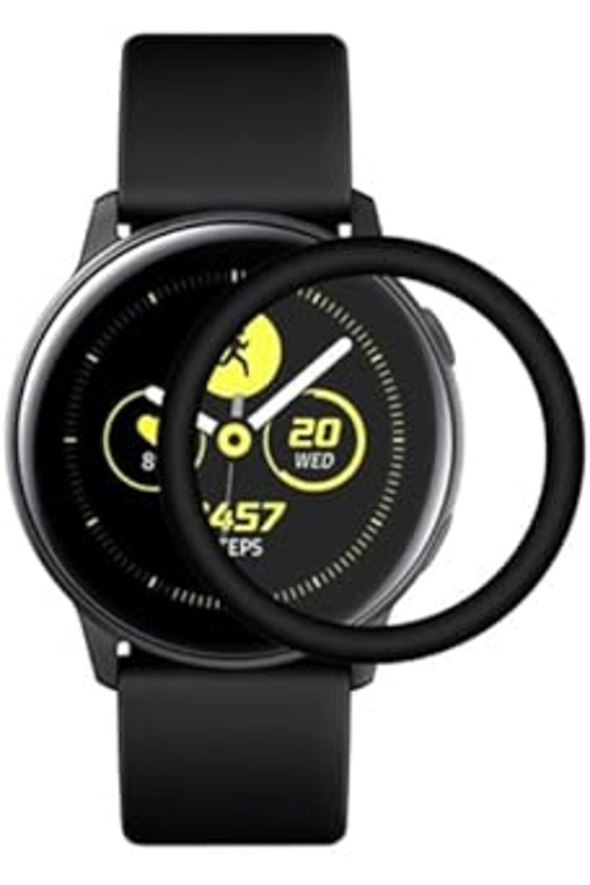 ebadi 30620 Galaxy Watch Active 3D Kavisli Pet Ekran Koruyucu Siyah