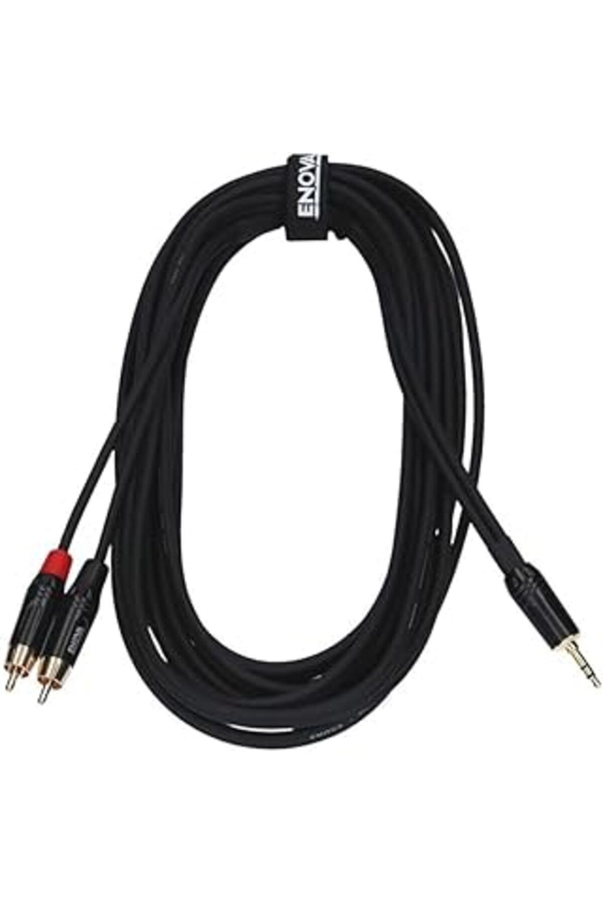 Genel Markalar Enova 3 M 3.5 Mm Jack - Rca Erkek Adaptör Kablosu, Kırmızı Ve Siyah Stereo Kablo