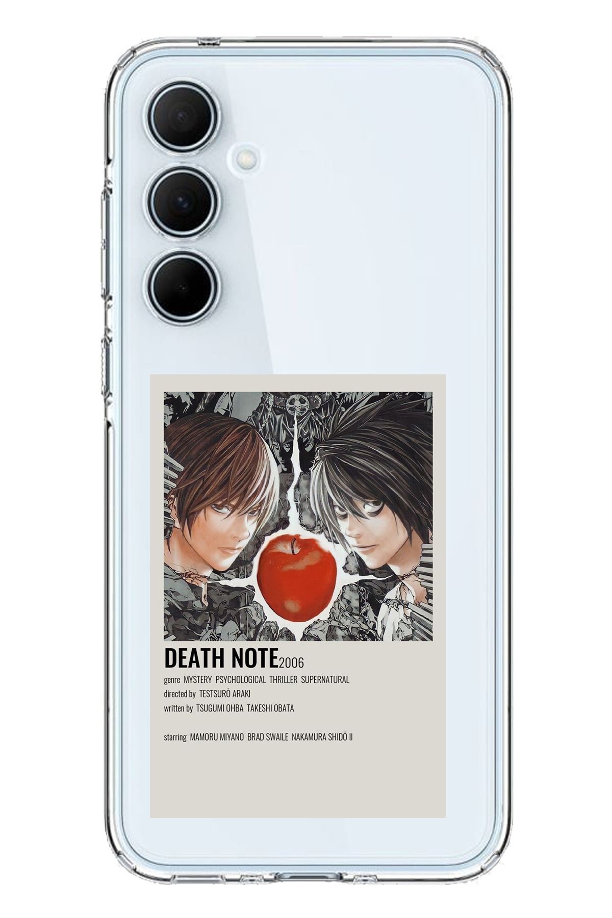 TechTree SAMSUNG Galaxy A35 Uyumlu Death Note Poster Tasarımlı Şeffaf Silikon Kılıf