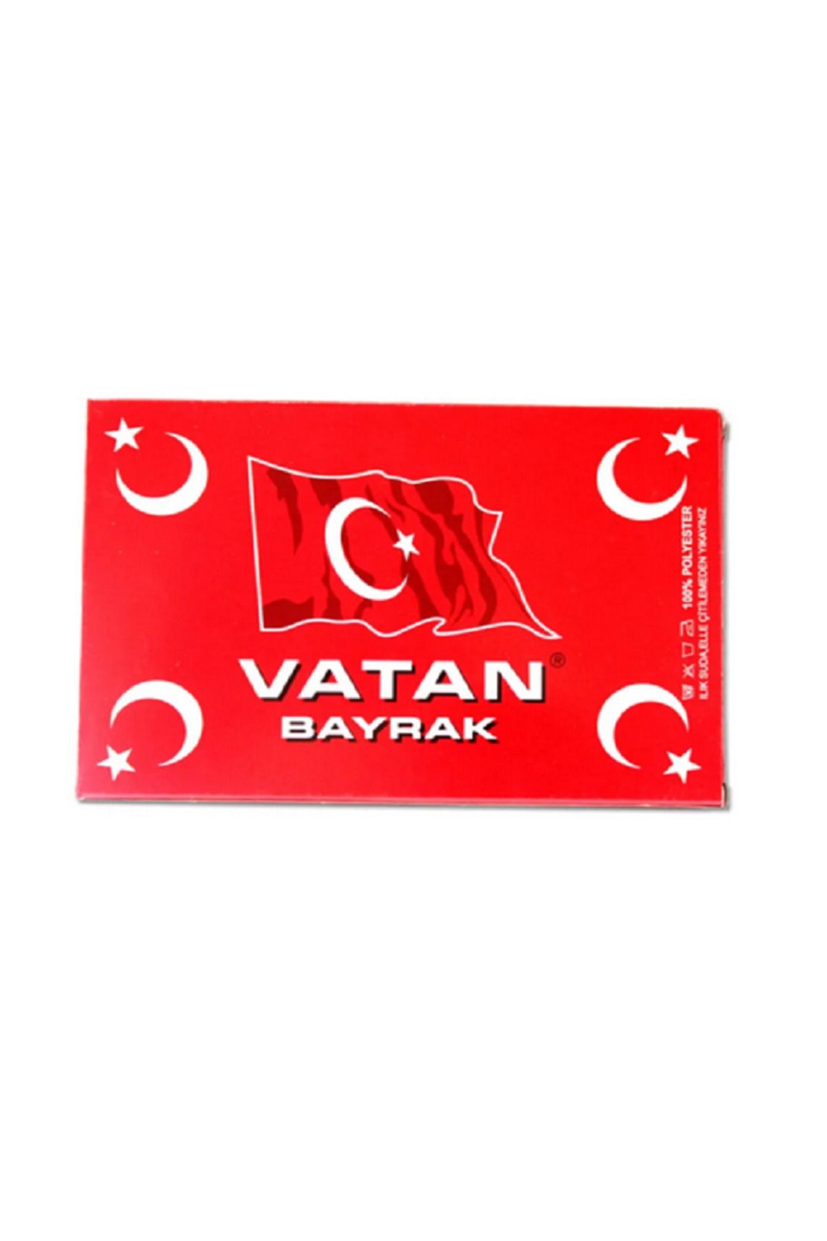 Vatan 50x75 Cm Bez Bayrak  Ipek Kumaş