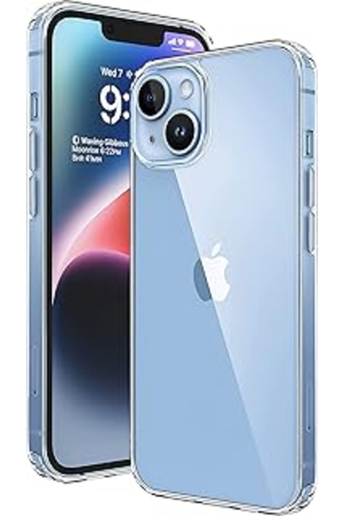 EDALKILIÇ Teknoft Iphone 13 Pro Max İÇin Arkası Cam Görünümlü Sert Polikarbonat Darbelere Dayanıklı Parmak I