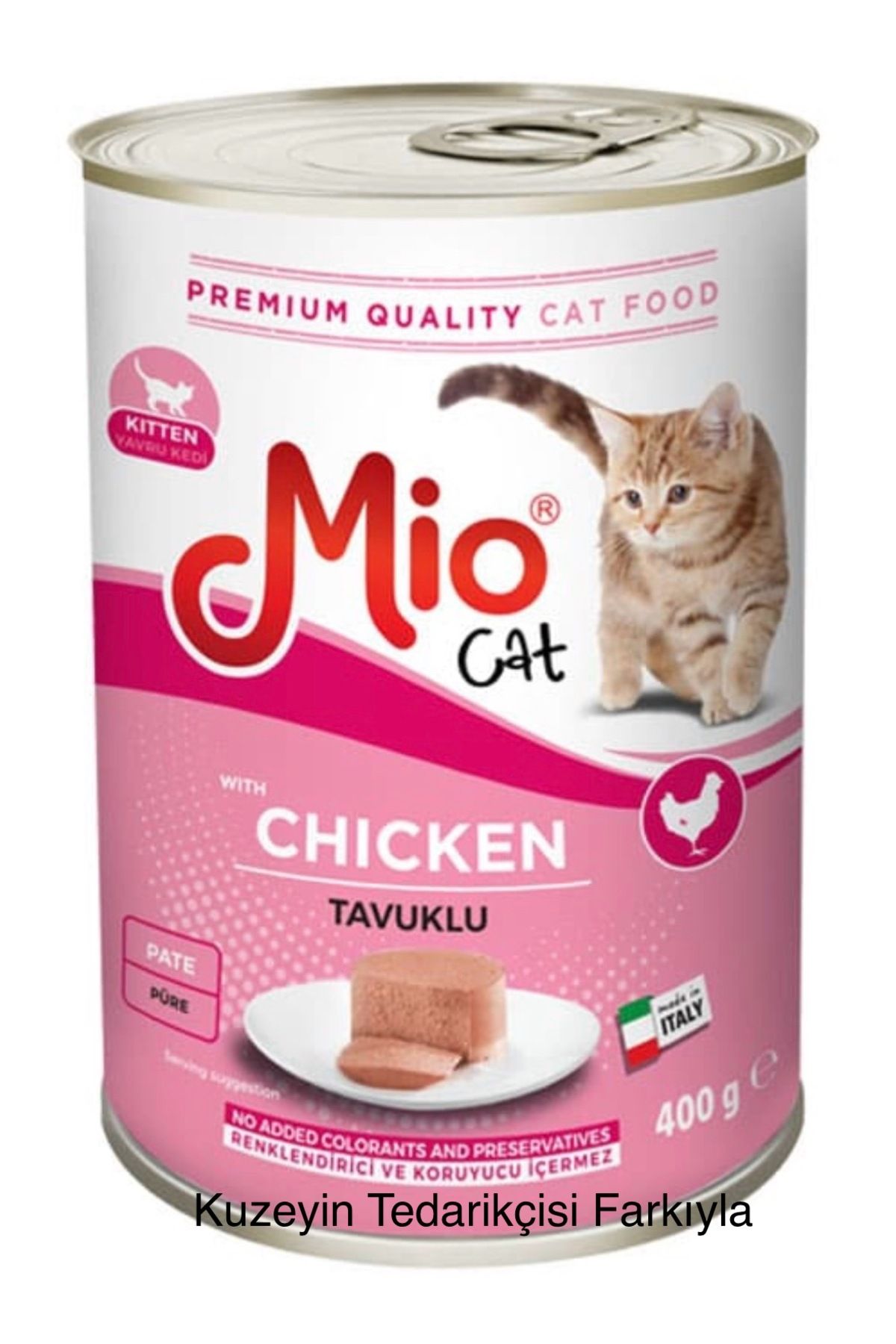 MİO KİTTEN TAVUKLU KEDİ MAMASI PATE PÜRE 400Gr.