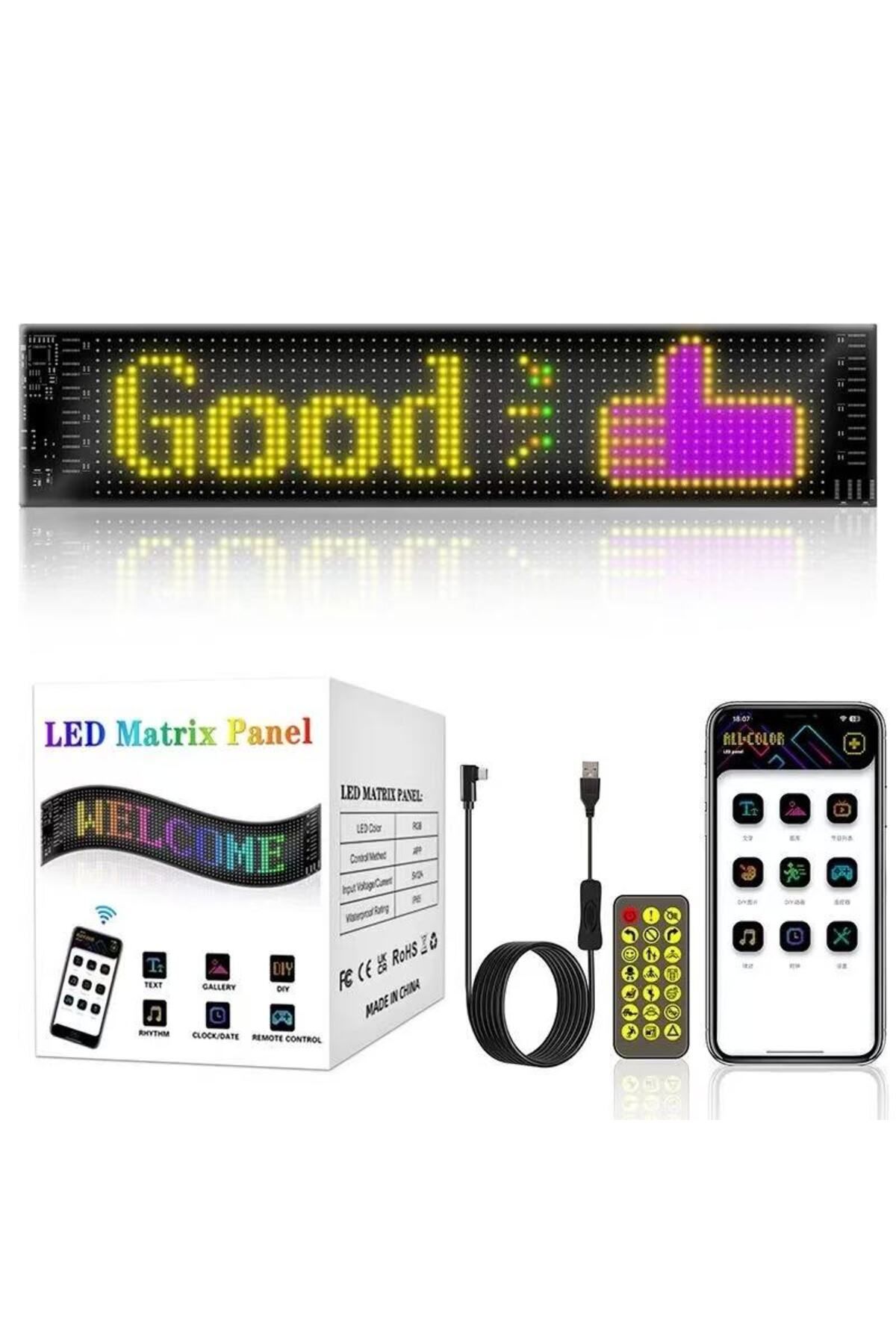 WASHA-90 cm Matrix Led Panel, Phone Controlled Led Screen, Large Size 3