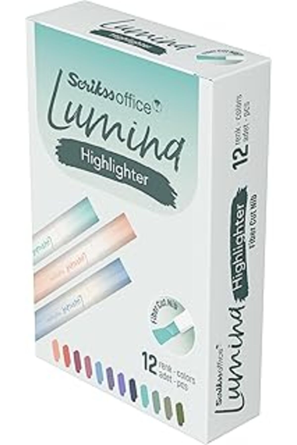 ShopZum Scrikss Office Lumina Fosforlu Kalem Pasifik Colour- 2304U 12 Lik Amb