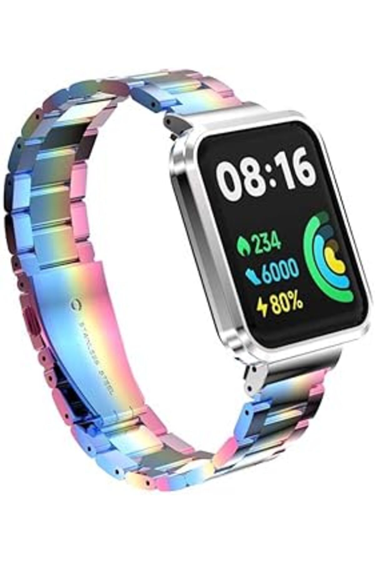 ShopZum Mi İLe Uyumlu Redmi Watch 2 Lite Krd-60 Metal Kordon Colorful