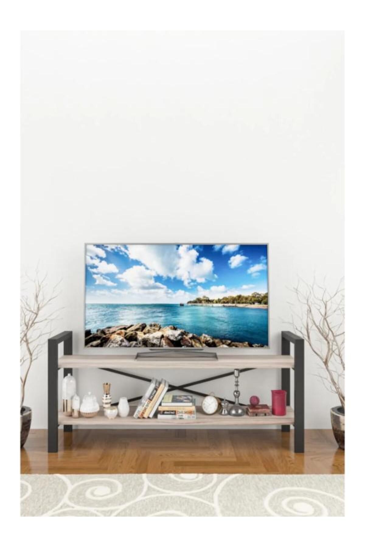 Home MİLA METAL TV SEHPASI RAFLI 100 CM ÇAM