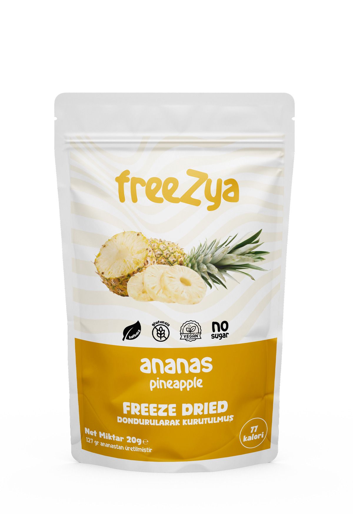 Piki Freezya Dondurularak Kurutulmuş Ananas - 20 Gr