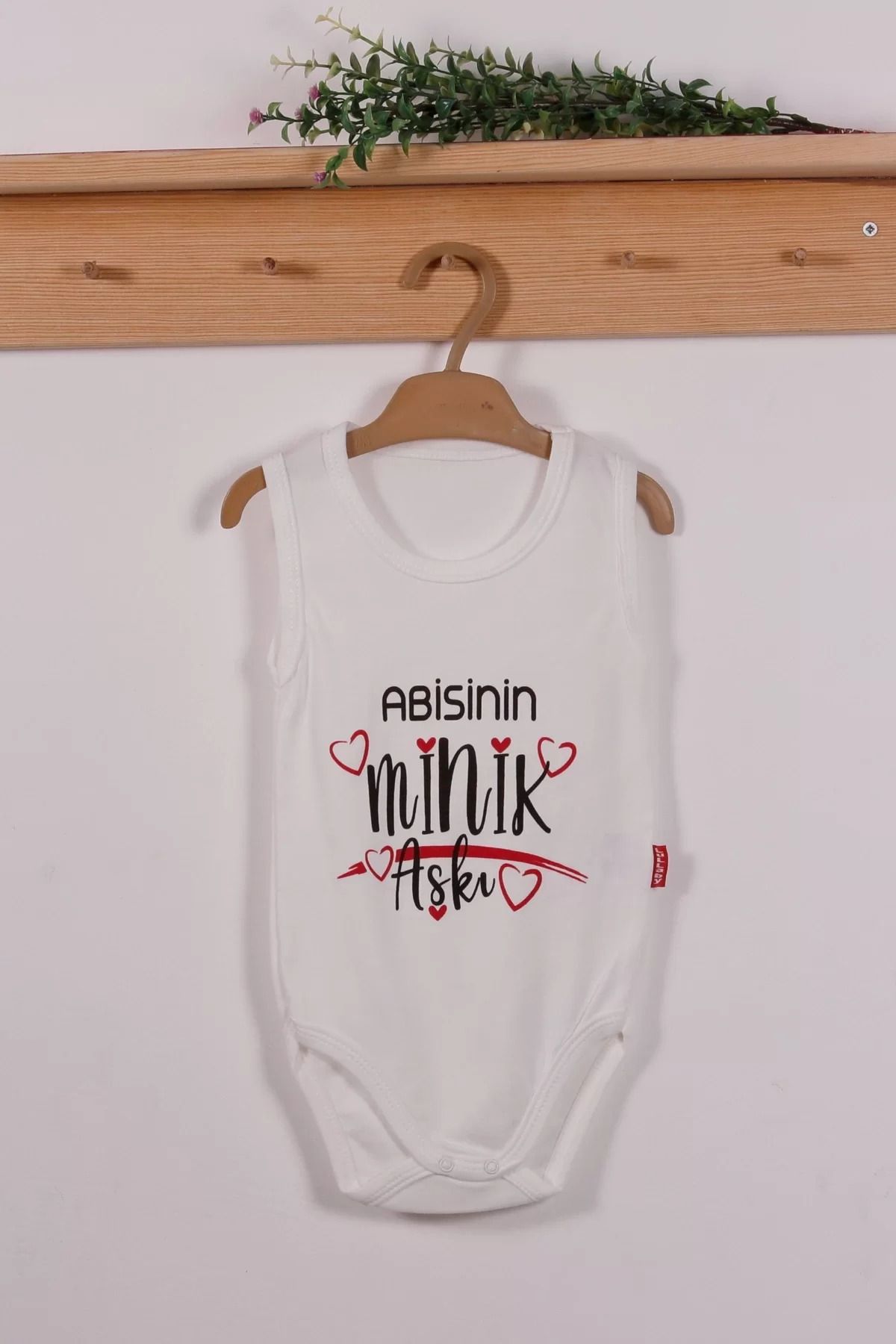 BOYOZBUTİK Abisinin Minik Aşkı Desenli Askılı Unisex Body