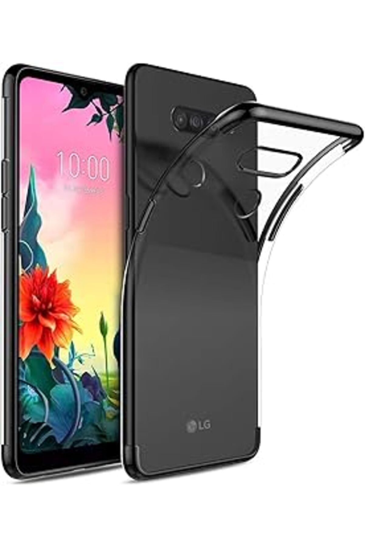 ebadi Lg K50S Kılıf Skyfall Transparent Clear Siyah