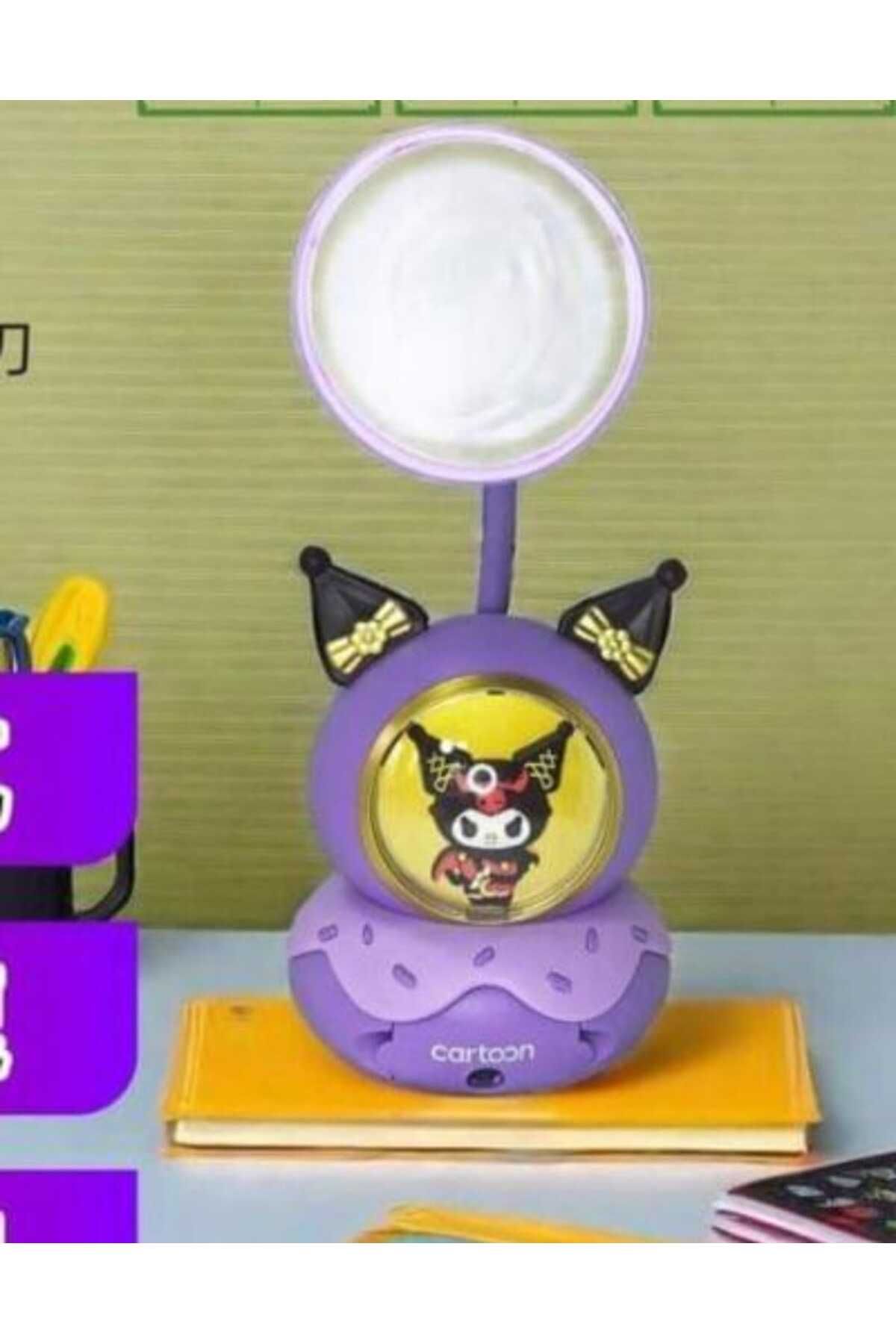 Menuzer Sanrio Kuromi Led Masa Lambaları Göz Koruması Usb Şarj Edilebilir Başucu Okuma Gece Lambası