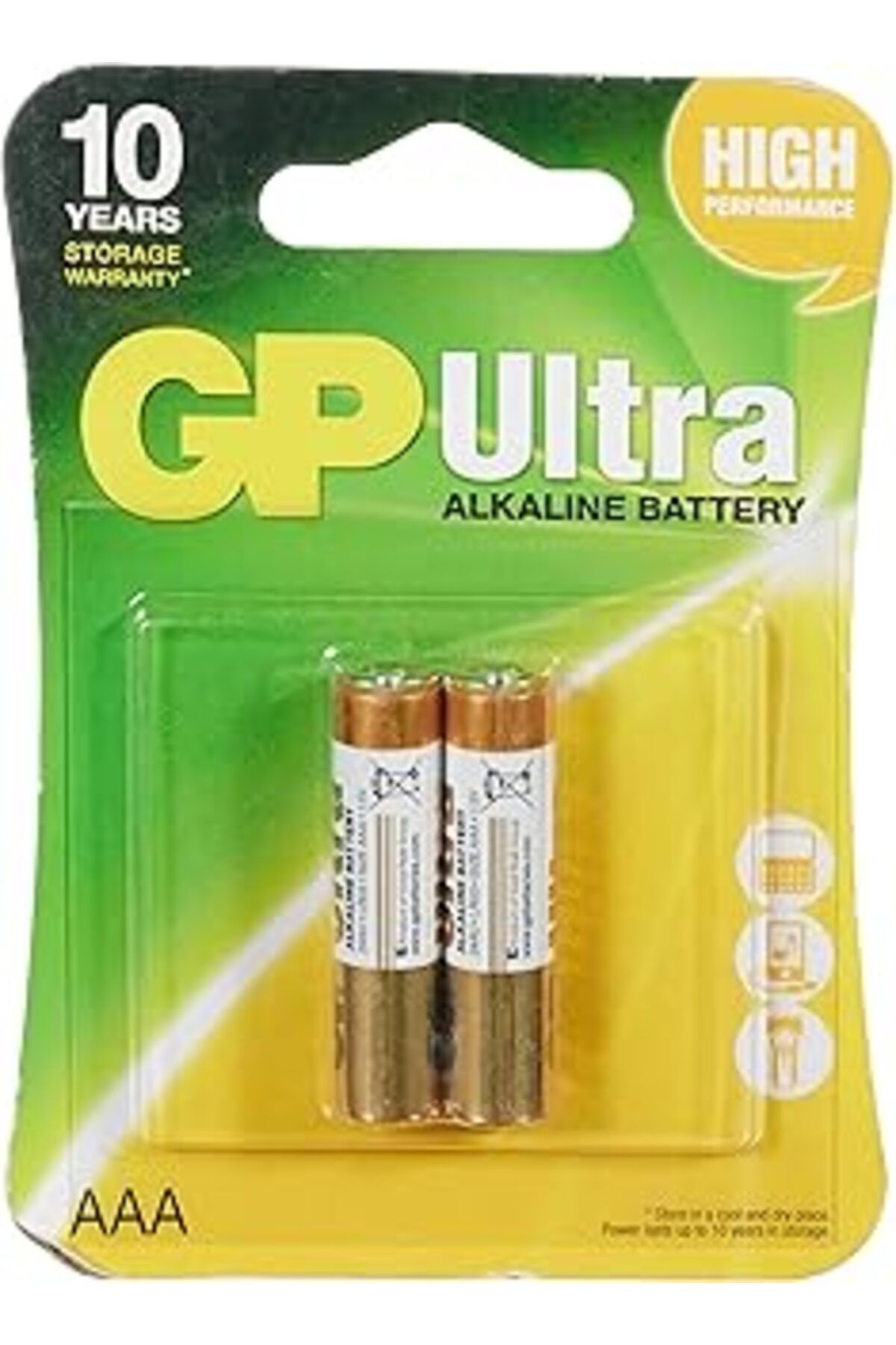 nazeninstoğu Gp24au Ultra Alkalin Lr03/e92/aaa Ince Kalem Pil, 1.5 Volt, 2'li Kart