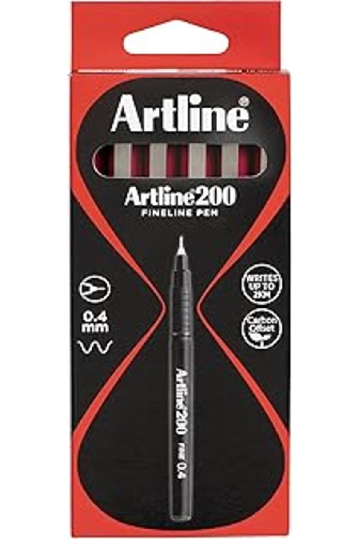 ebadi Artline 200N Fine Keçe Uçlu Yazı Kalemi Uç:0,4Mm Koyu Kırmızı