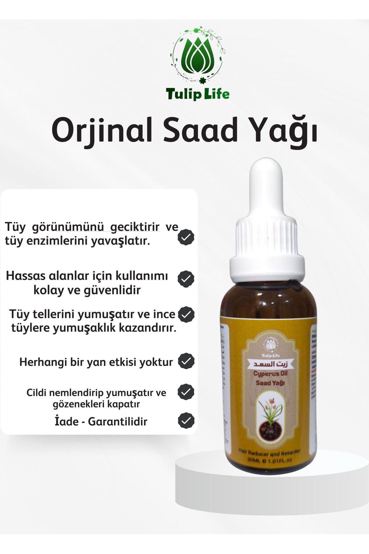 Tuliplife Tüy Azaltıcı Yağı Saad Yağı 30 ml X 2 ADET