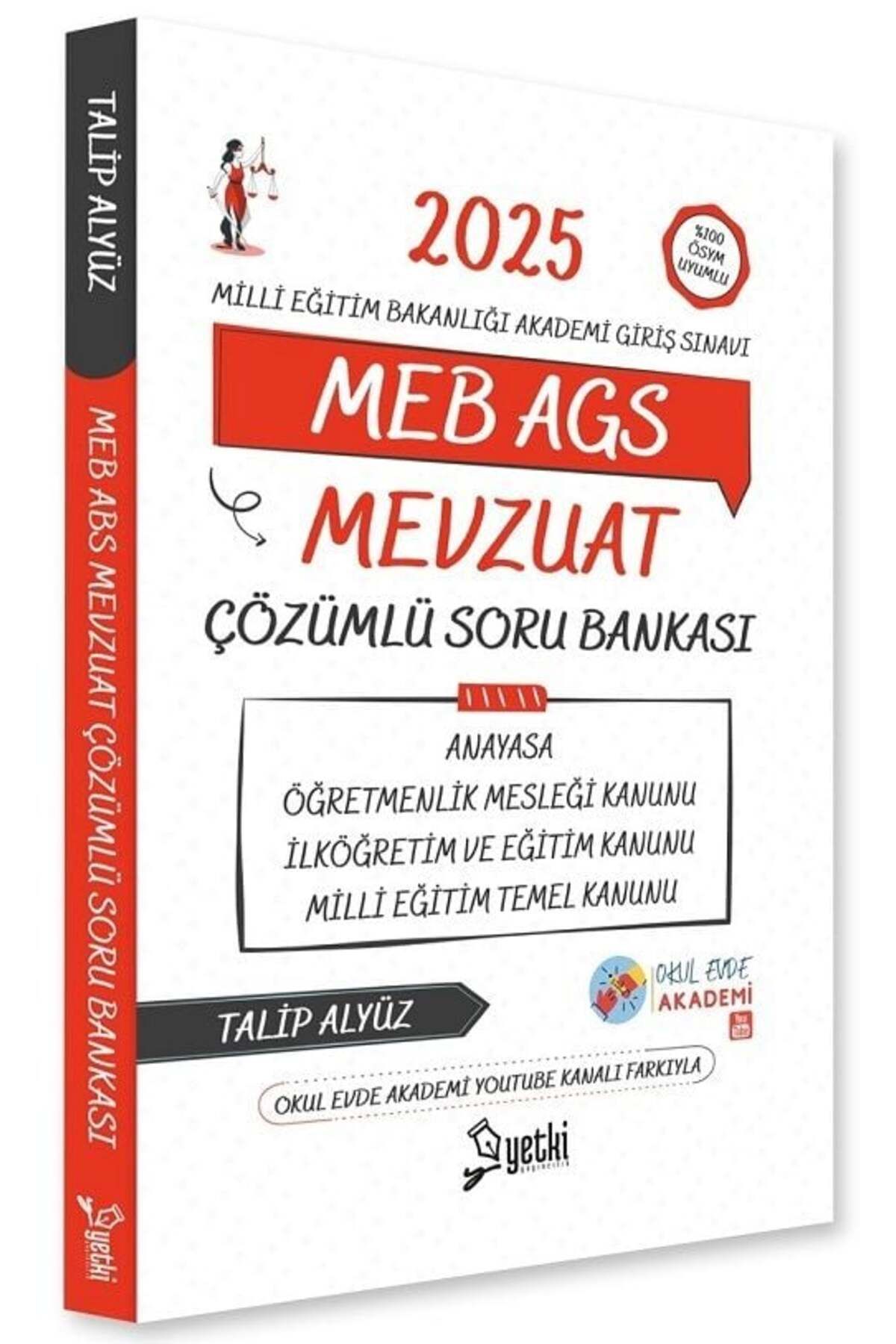 Yetki Yayıncılık Yetki 2025 MEB-AGS Mevzuat Soru Bankası Çözümlü güncel