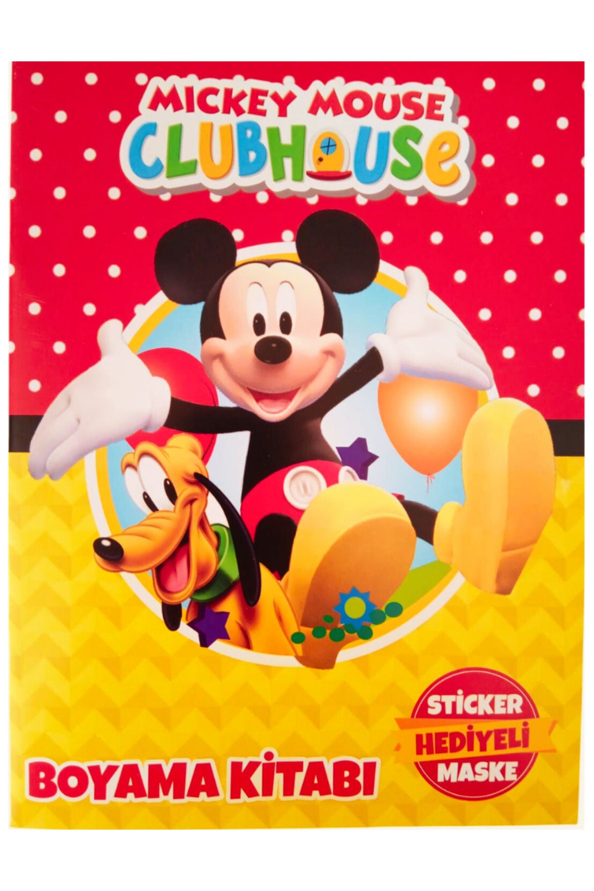 booddie Boyama Kitabı Mickey Mouse Stickerlı (Arka Kapak Kesilerek Maskeli )Boyanacak Sayfa Sayısı 16