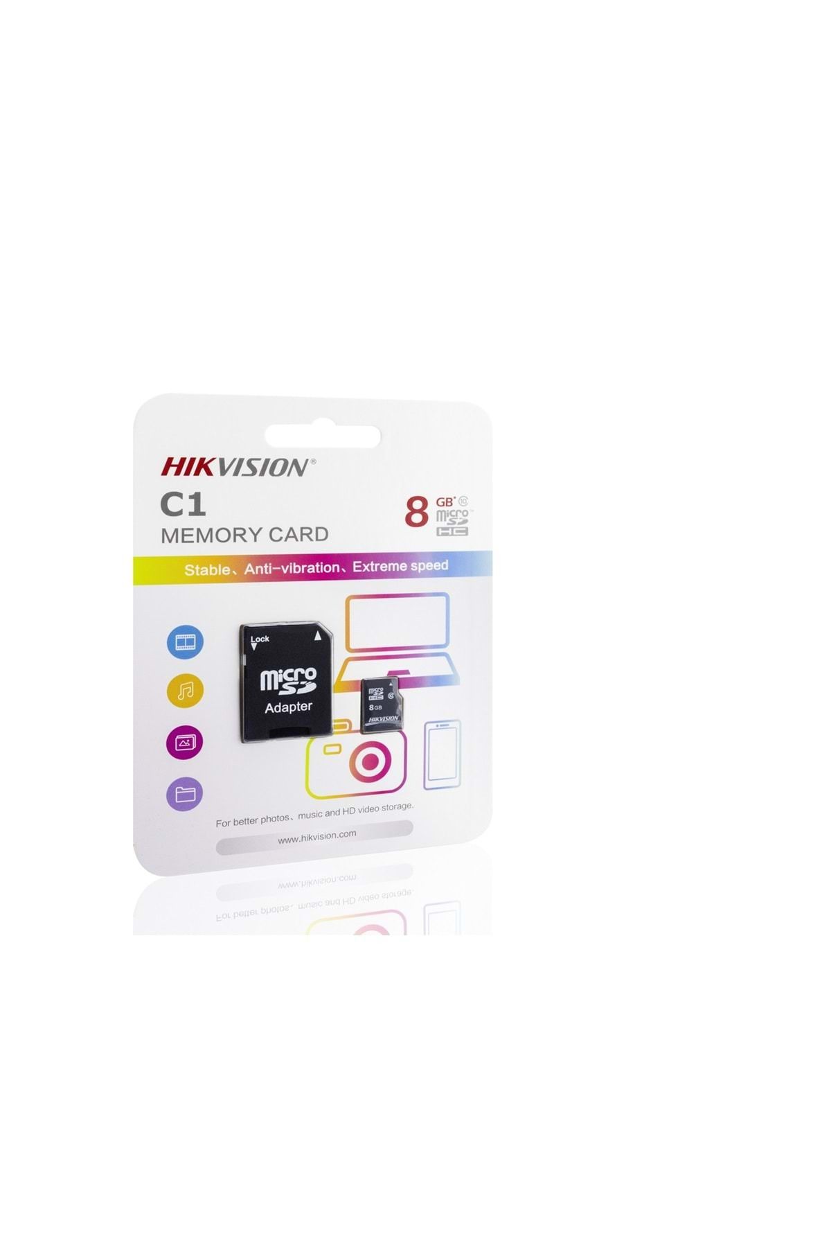 Hikvision Hs-tf-c1/8g Mıcro Sd Hc/8g/class 10 And Uhs-1/tlc Micro Sd Hafıza Kartı