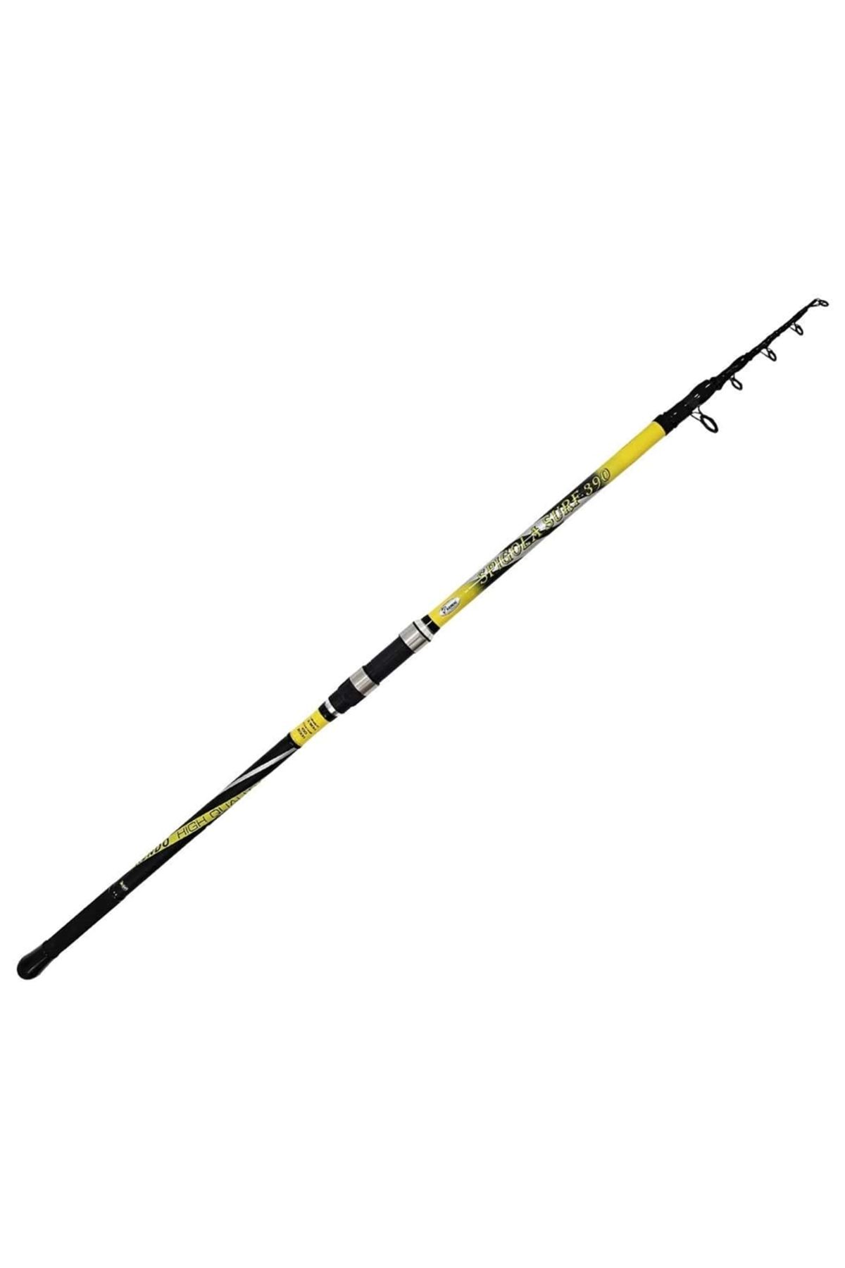 Kendo Spigola Surf 100-200gr Teleskopik Surf Kamışı SİYAH/SARI-390 CM