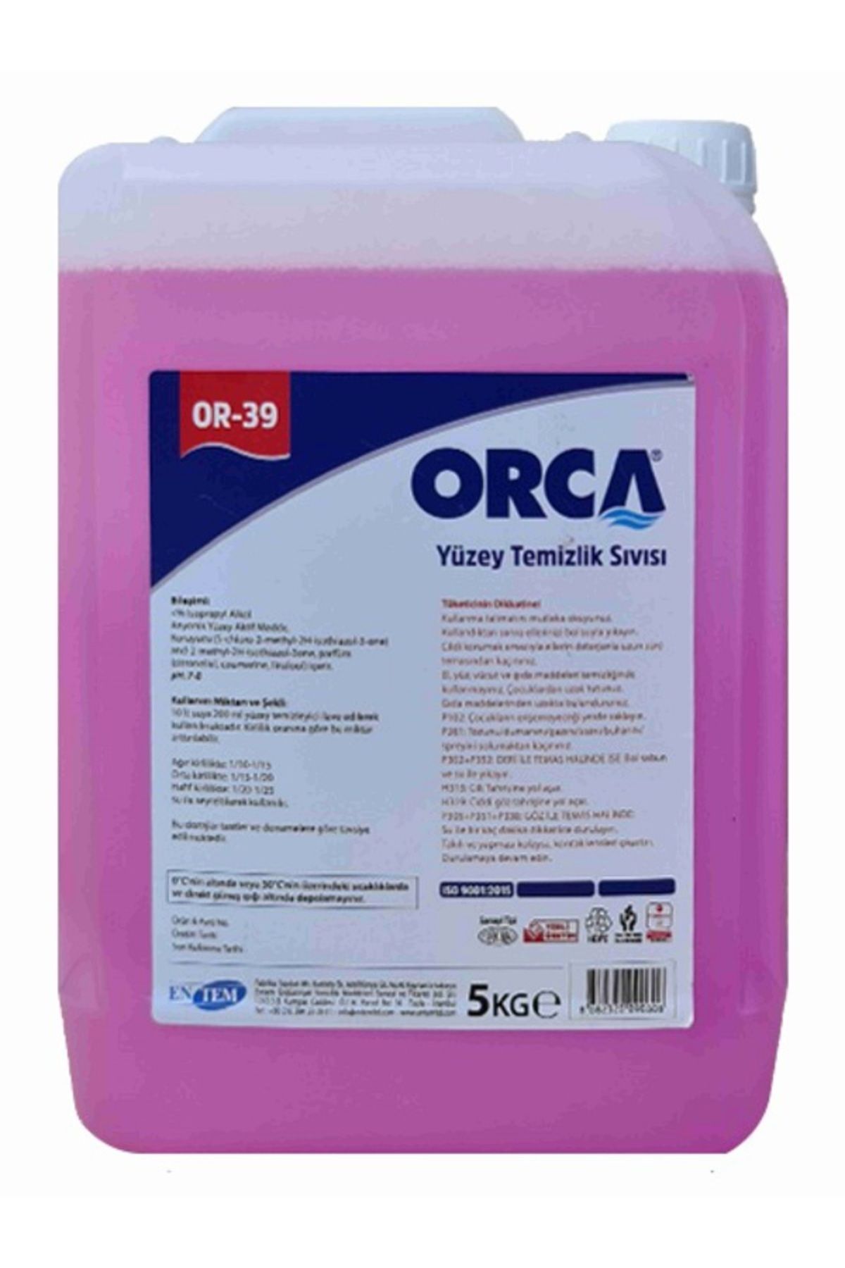 Orca Yüzey Temizleme Maddesi 5 Litre 4 Adet