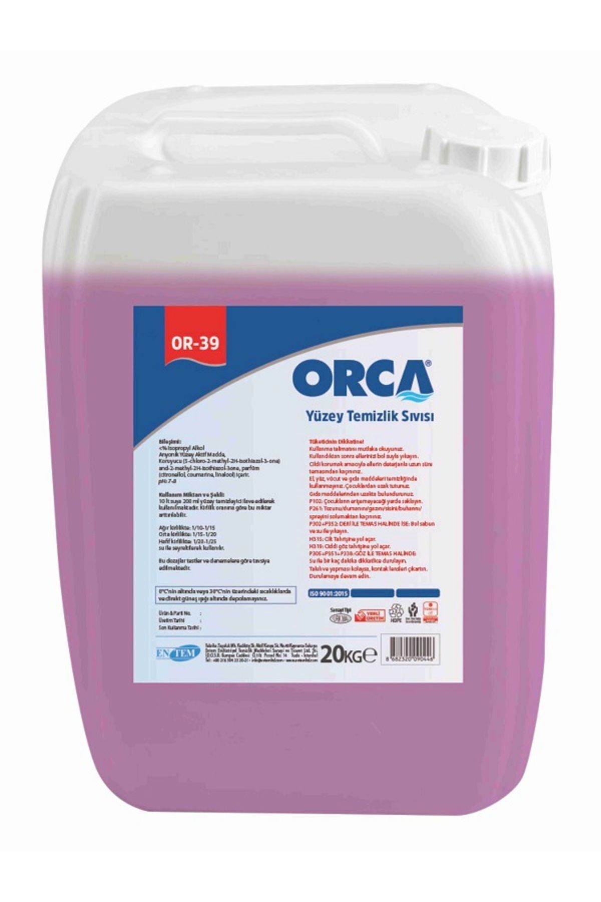 Orca Yüzey Temizleme Maddesi 20 Litre