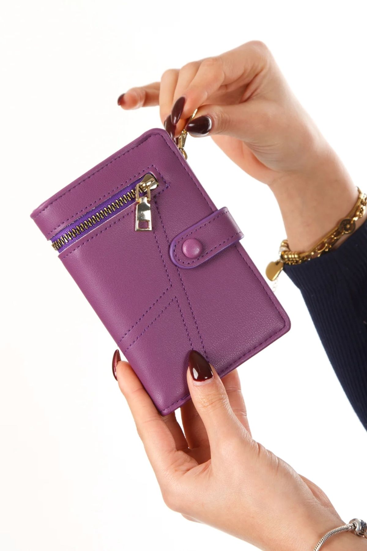 Newish Polo-Newi̇sh Polo Pat Women's Card Holder Wallet with Zipper 1