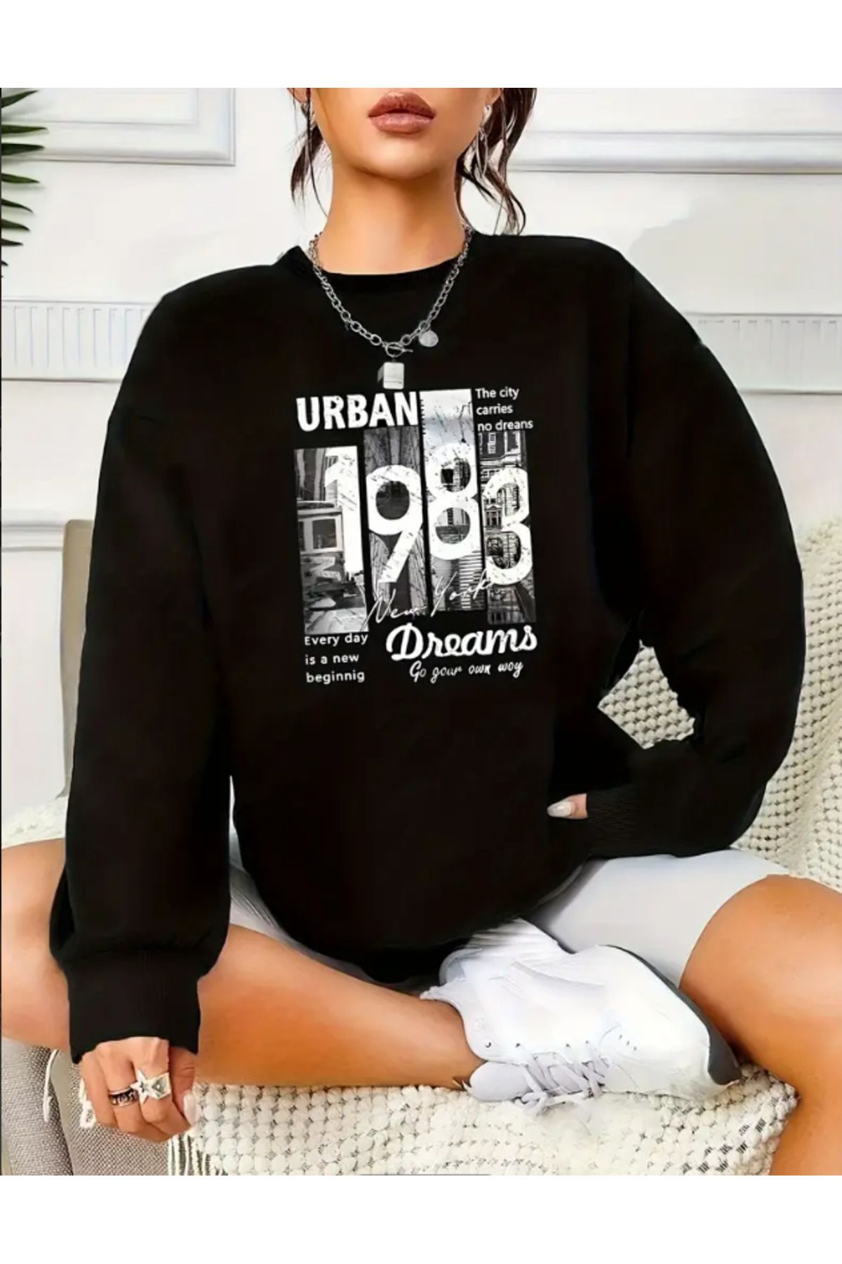 Marco Fresco Unisex Urban 983 Baskılı Sweatshirt