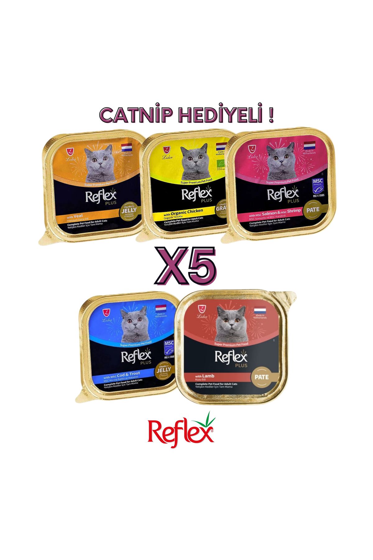 Reflex YAŞ MAMA 5'Lİ FIRSAT PAKETİ CATNİP HEDİYELİ