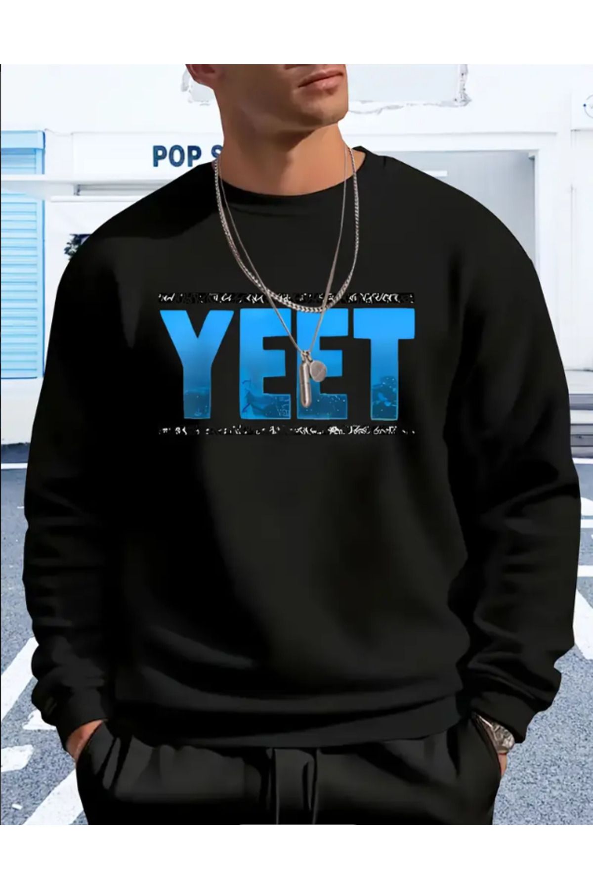 Marco Fresco Unisex Yeet Baskılı Sweatshirt