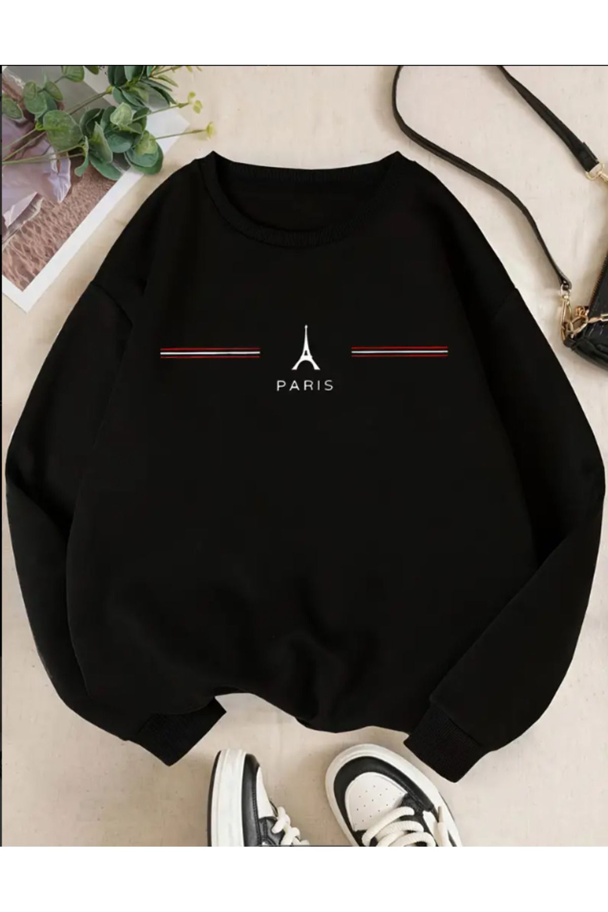 Marco Fresco Unisex Paris Baskılı Sweatshirt