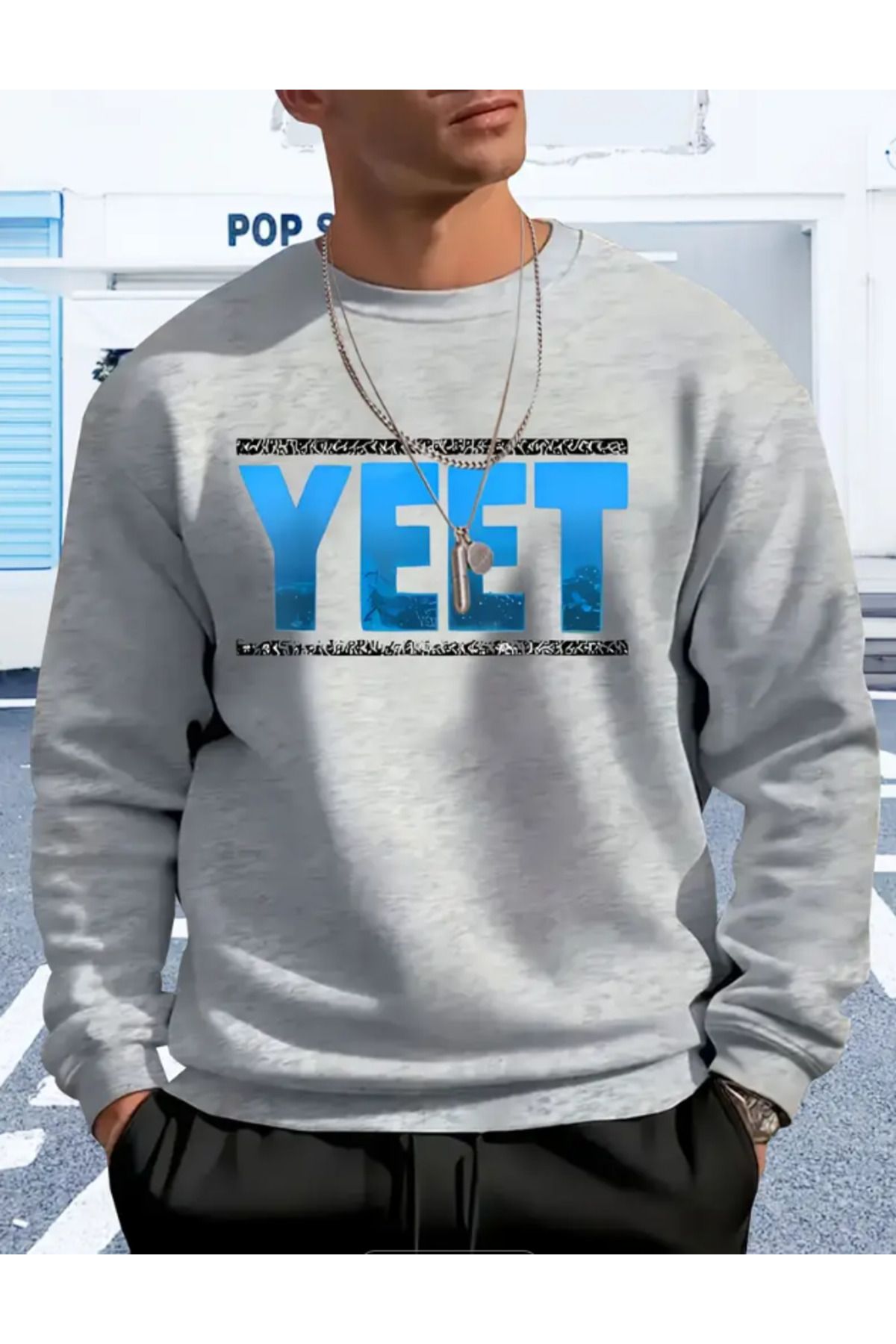 Marco Fresco Unisex Yeet Baskılı Sweatshirt