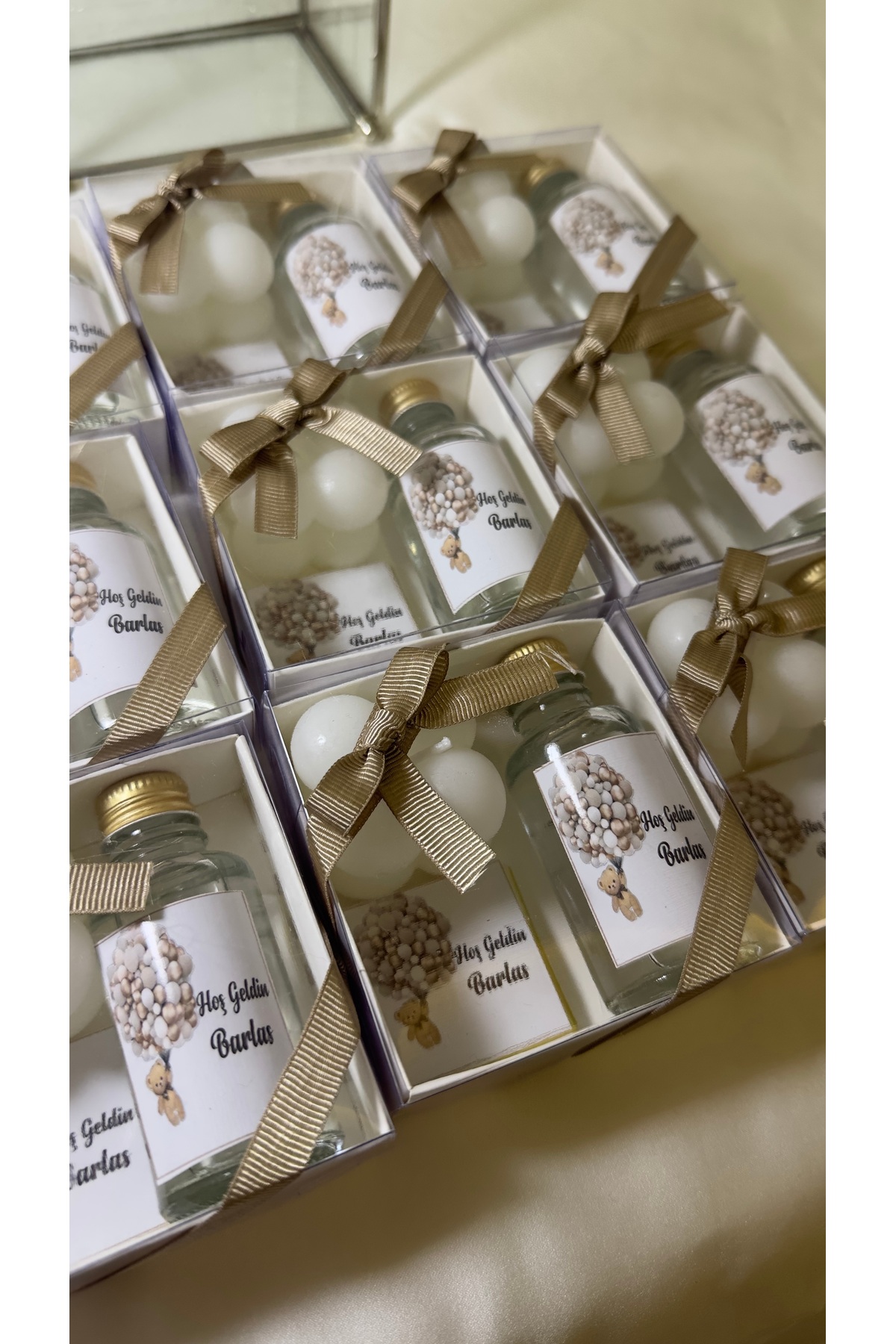 KRVTASARIM Kolonya Çikolata Mum Bebek Mevlid Hediyelik 30 Adet fotoğrafı 2 (önizleme)