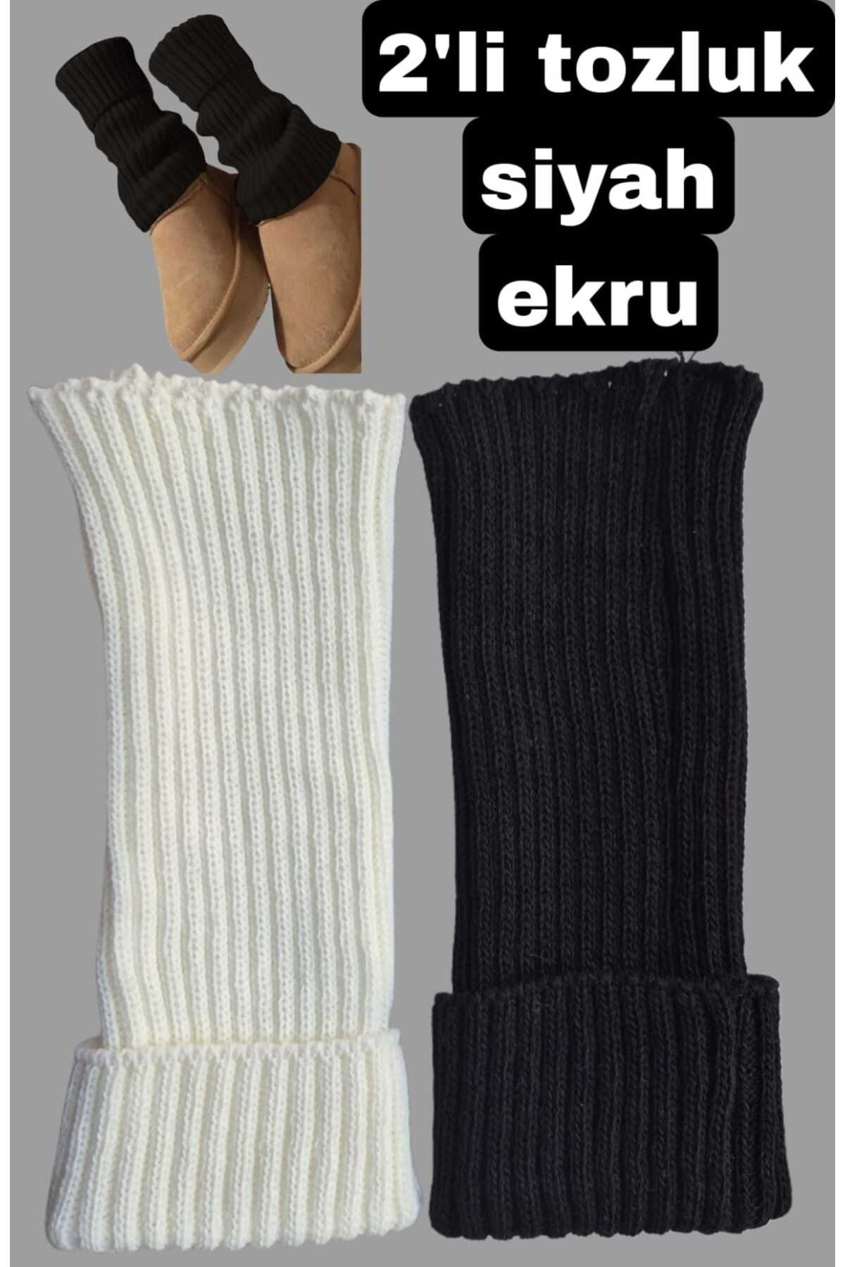 EMKA GİYİM %100 Akrilik Premium Triko Örgü Leg Warmer Ayak Isıtıcı Tozluk