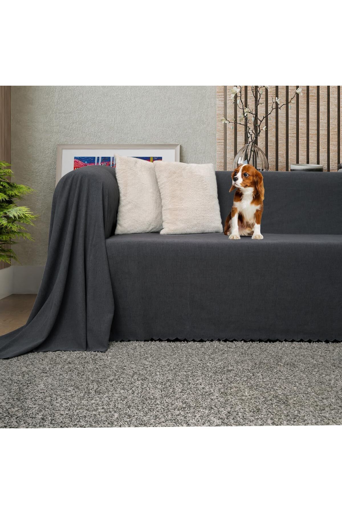 STOREMAX bystoreby CONCEPT Koltuk Örtüsü Şönil Kaymaz Çift Taraflı Çekyat Örtüsü Koltuk Şalı 175