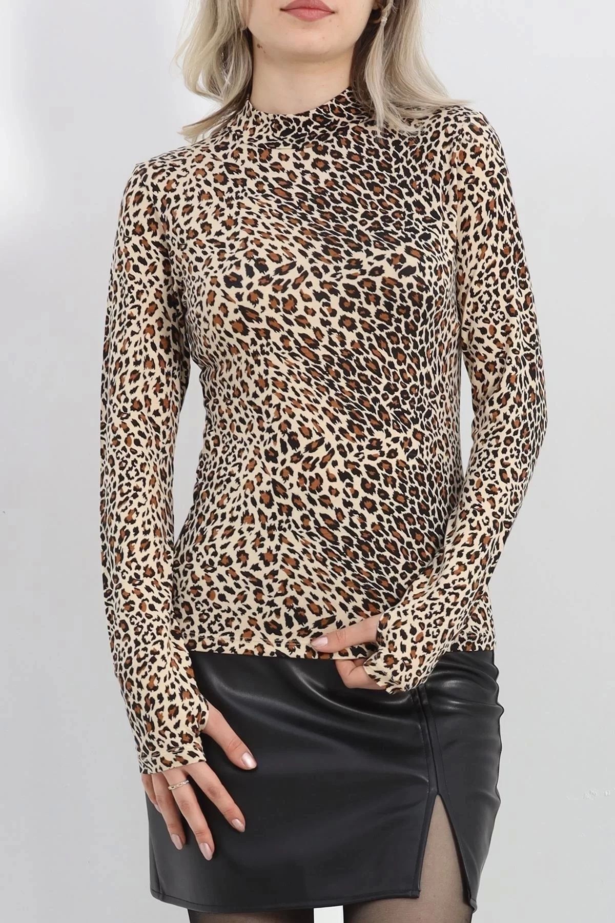 ufukmoda Parmak Geçmeli Body Leopar - 21756.200.