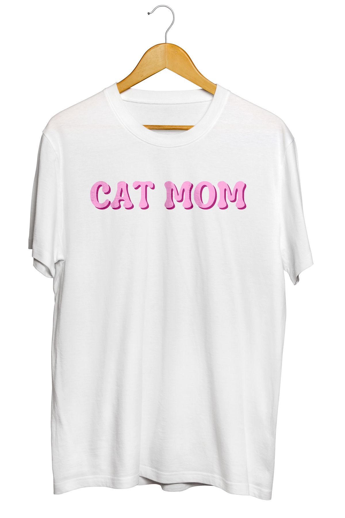 karikatürstore Cat Mom Baskılı Kaliteli Tişört