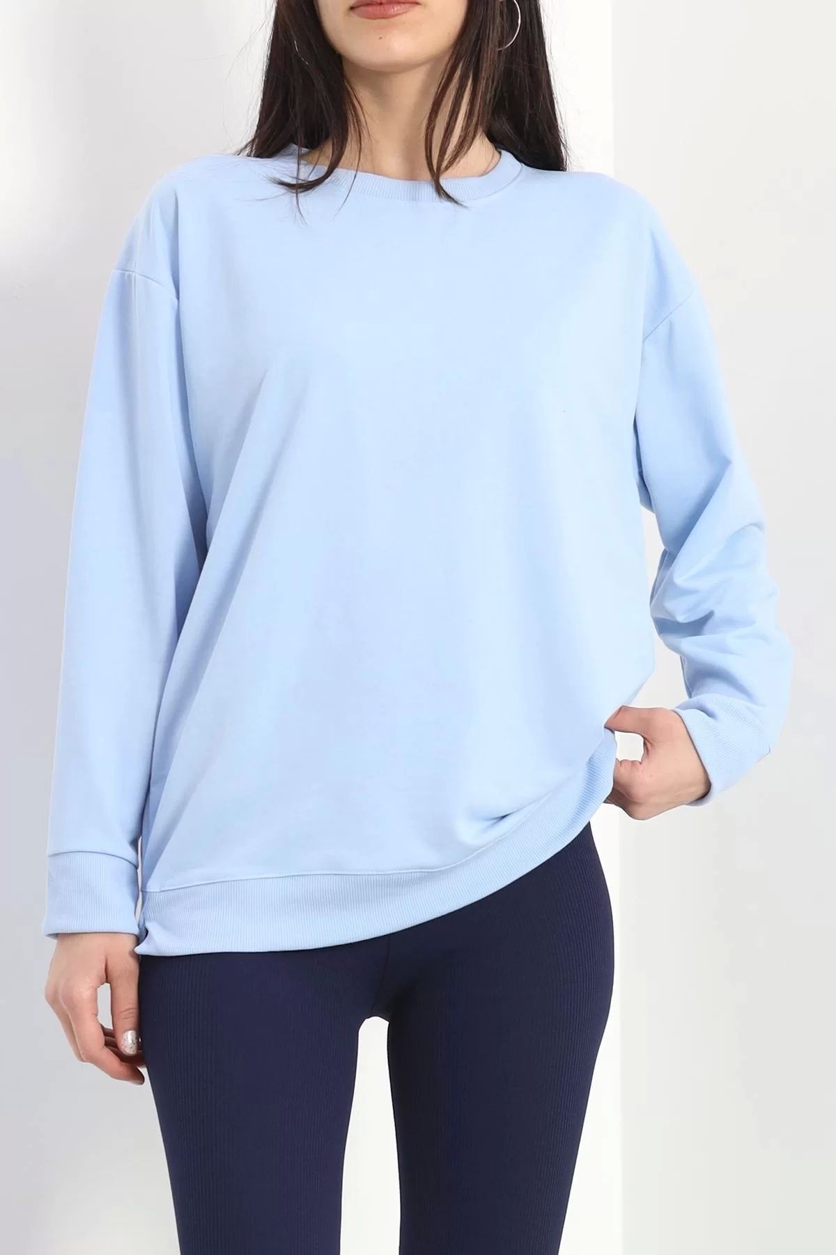 ufukmoda 2 İp Bisiklet Yaka Sweat Bebemavi - 20790.1878.