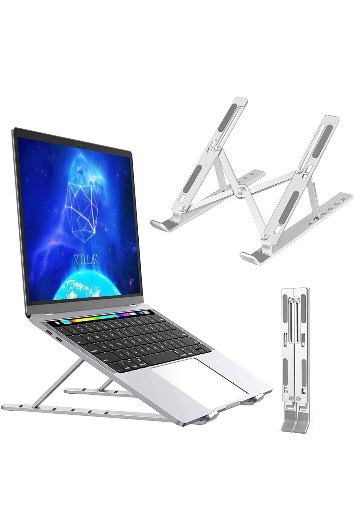 STOREMAX mrtshop Macbook Laptop Bilgisayar Standı Notebook Özel Yükseltici Stand Tablet Tutucu Ayarlı Met