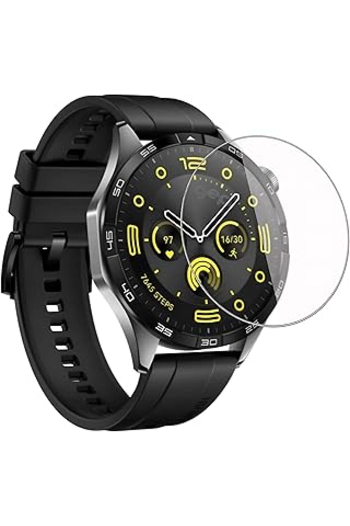 Epatim Rongep Huawei Watch Gt4 46Mm İÇin 9H Sertliğinde Ön Cam Ekran Koruyucu Çizilmeye Karşı Koruyan Doku