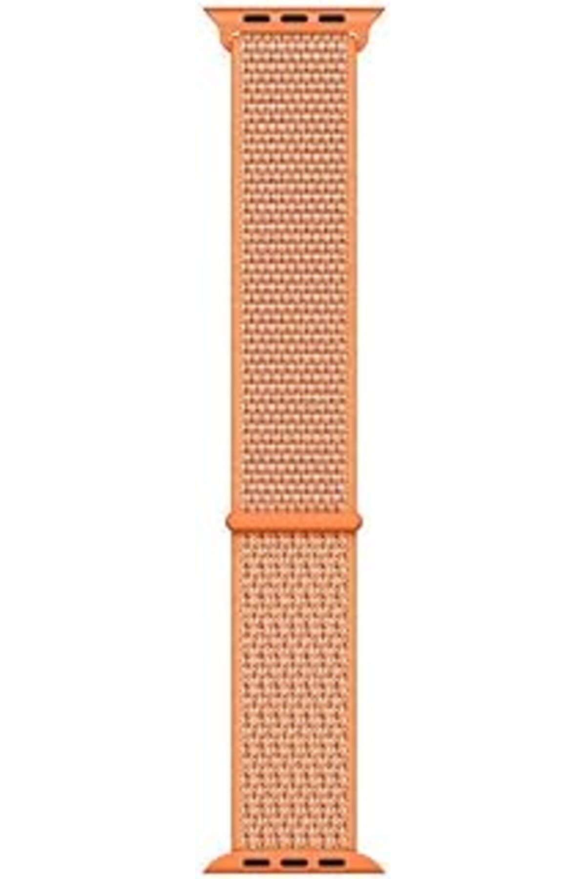 robotrend Watch Series 4 44Mm Için Kordon Hasırlı Woven Spicy Orange