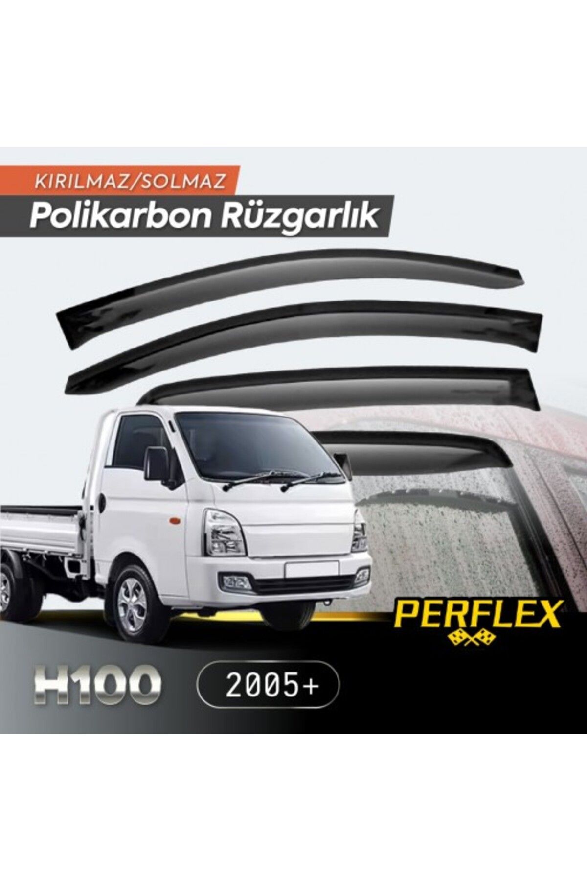 BelleFusion Hyundai H100 Kamyonet 2005+ Cam Rüzgarlığı V2 Mugen